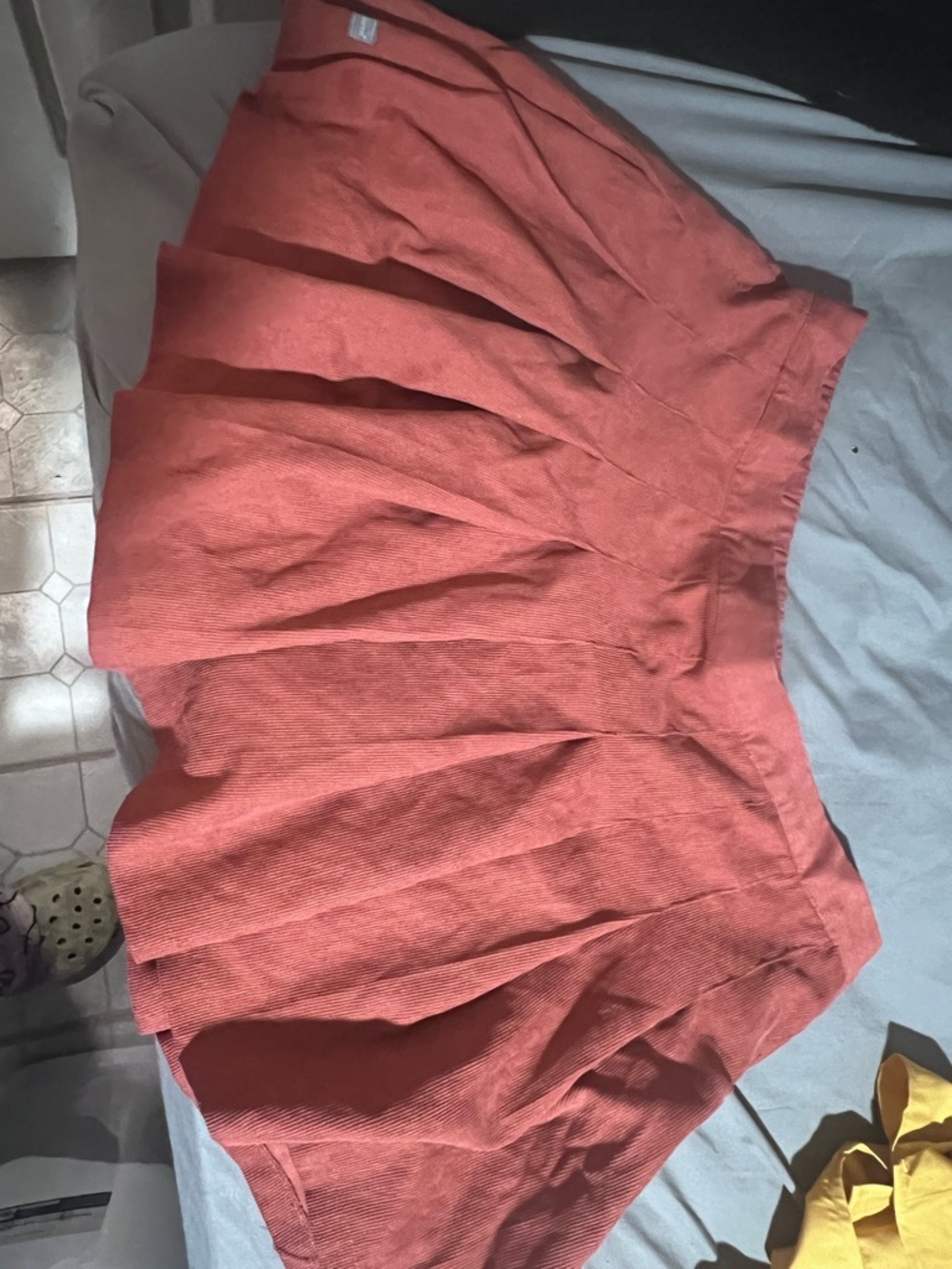 Simply Southern Rust-Toned Pleated Mini Skirt